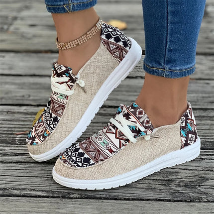 Women Bohemian Fashion Round Toe Sneakers