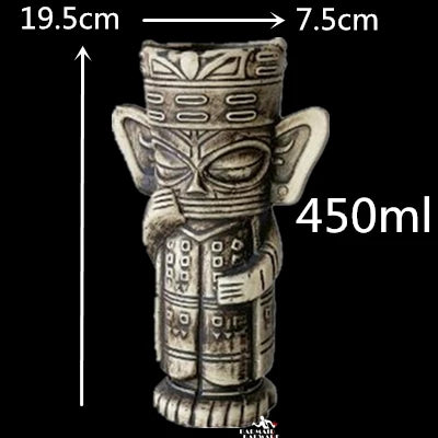 Ceramic 450mL Tiki Bar Beer Mug