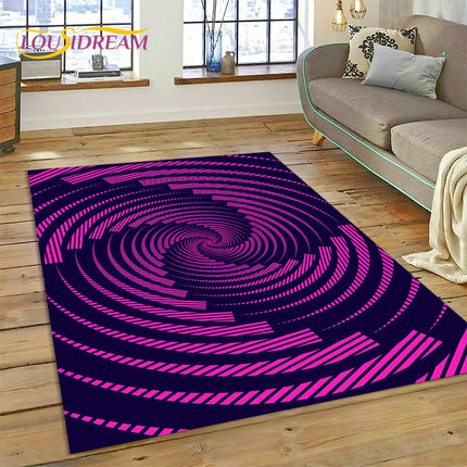 3D Vortex Visual Illusion Living Room Rug