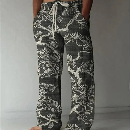 Men European Floral Animal 3D Pants