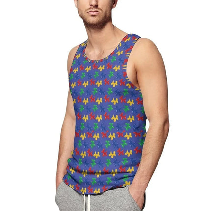 Men Funny Balloon Dogs Activewear Tank Top