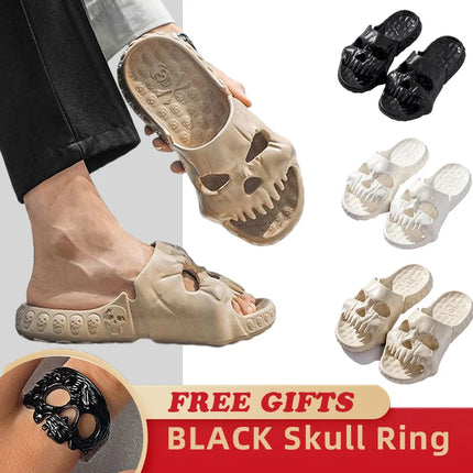 Men Retro 3D Skull Sandals