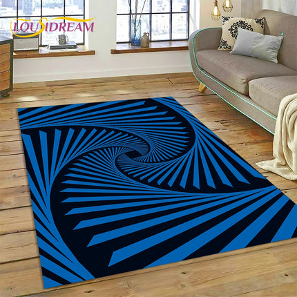 3D Vortex Visual Illusion Living Room Rug