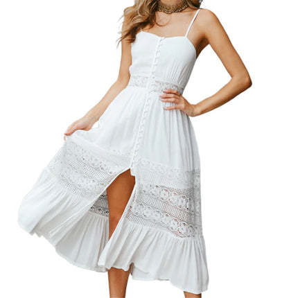 Women Retro Summer Trendy Boho White Dress