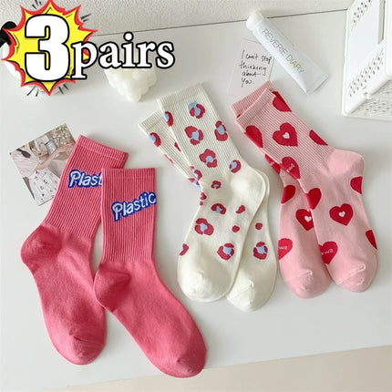 Women Trendy Strawberry Heart Socks - Mad Fly Essentials