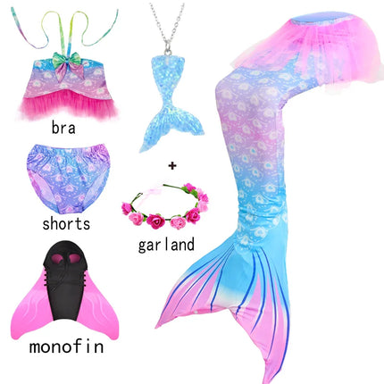 Girl Mermaid Tail Beach Dresses