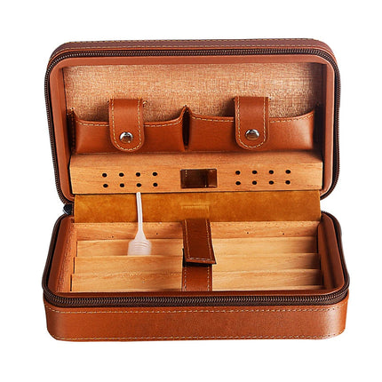 Portable Cedar Wood Cigar Humidor Box