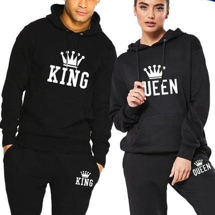 Men Women White Black King Queen Tracksuits