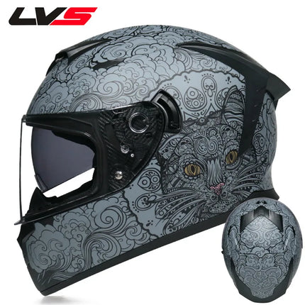 Motorcycle Double Visor 3D Dragon Helmet