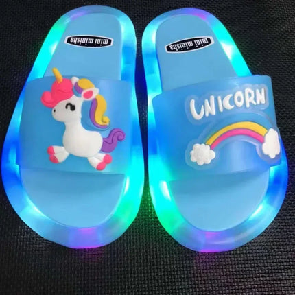 Girl LED Unicorn Funny Slippers