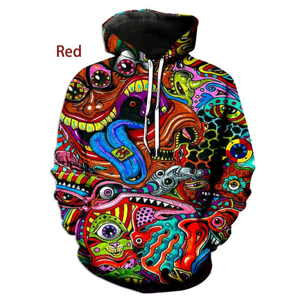 Men 3D Psychedelic Graffiti Hoodies