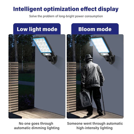 Solar Outdoor 1-4pc 3Mode Motion Sensor Wall Lamp