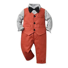 Baby Boy Gentleman Bow Formal Outfits