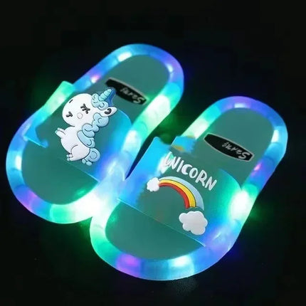 Girl LED Unicorn Funny Slippers