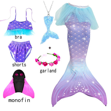 Girl Mermaid Tail Beach Dresses