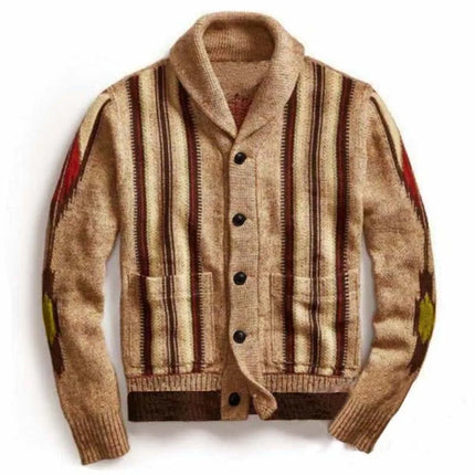 Men Winter Casual Cardigan Knit Sweater