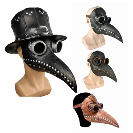 Men Halloween Cloak Plague Doctor Medieval Costume Set