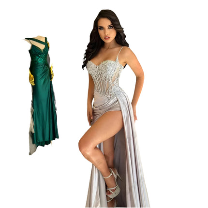 Women Backless Mermaid Prom Evening Dress