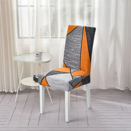 Geometric Elastic Dining Chair Cover Slipcover