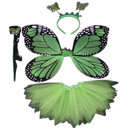 Girl 4pc LED Fairy Butterfly Costume Set