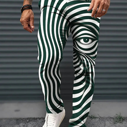 Men Whirling Eye Casual Vacation Wear Pants