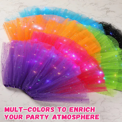 Women Girls LED Tulle Luminous Party Tutu Fairy Dress