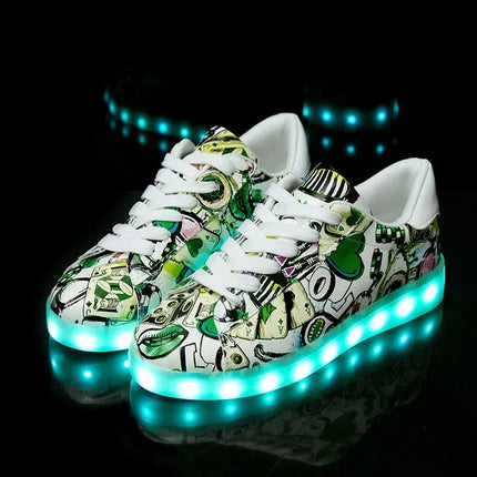 Kids LED Luminous USB Sneakers