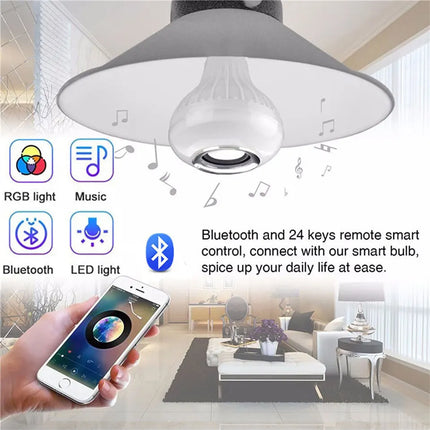 Smart LED 12W E27 Bluetooth Speaker Remote Bulb