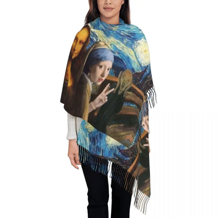 Van Gogh Tassel 3D Scarf