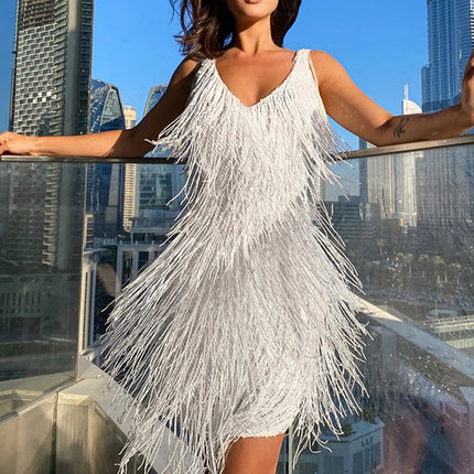 Women Fashion 2024 Pink Tiered Fringe Ruffled Dress