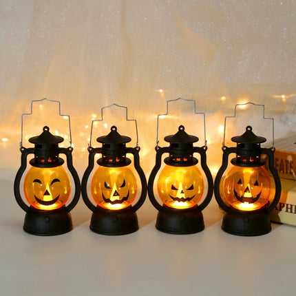 Halloween LED Ghost Pumpkin Retro Lantern