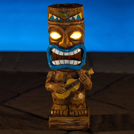 TIKI Ukulele Solar LED Flickering Garden Light