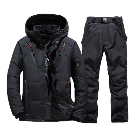 Men Thermal Winter Skiing Down Jacket Set