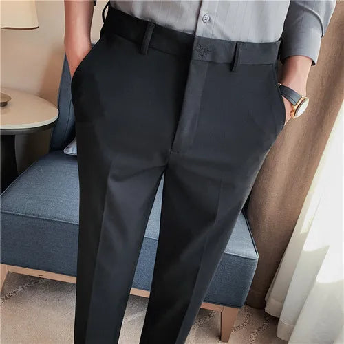 Men's Formal Fashion Embroidered Business Casual Pants