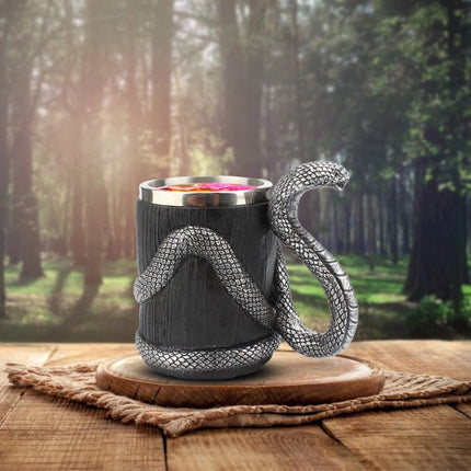 Stainless Double Layer Snake Animal 3D Coffee Mugs