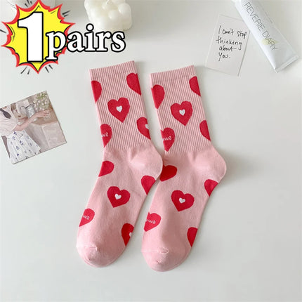 Women Trendy Strawberry Heart Socks - Mad Fly Essentials