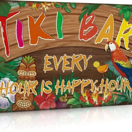 Retro Vintage Tiki Bar Outdoor Wall Sign Decor