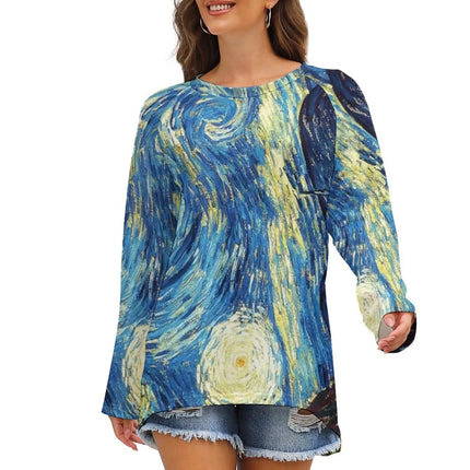 Women Van Gogh 3D Long Tees