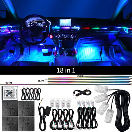 Auto LED RGB Ambient Rainbow Lighting Kits