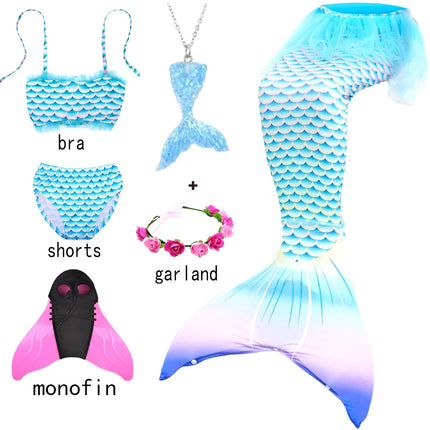 Girl Mermaid Tail Beach Dresses