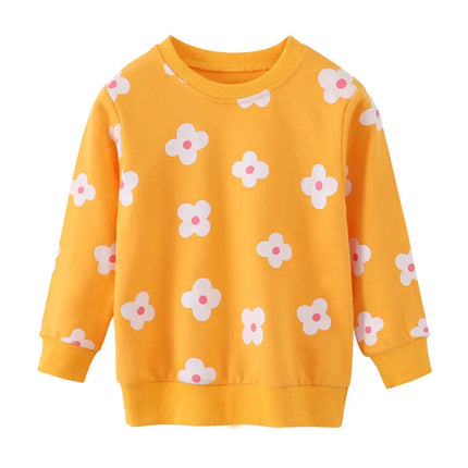 Baby Girl Long Casual Floral Daisy Sweater