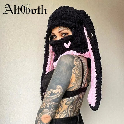 Cyberpunk Rabbit Hat Motorcycle Balaclava