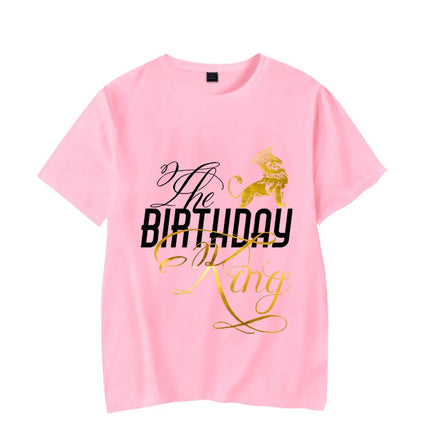 Matching Couple King Queen Birthday Graphic Tees