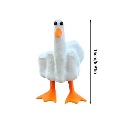 Funny Duck Middle Finger Resin Garden Figurine