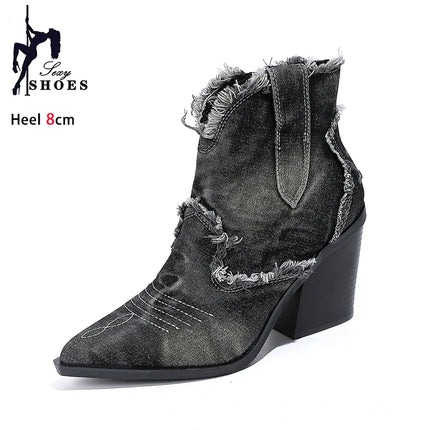 Women Retro Fashion Western Cowboy Boots