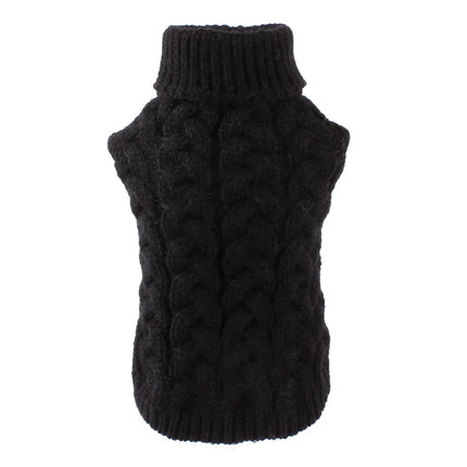 Pet Dog Solid Knitted Winter Sweater