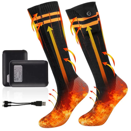 5000mAh Heated Adjustable Thermal Socks Footwarmer