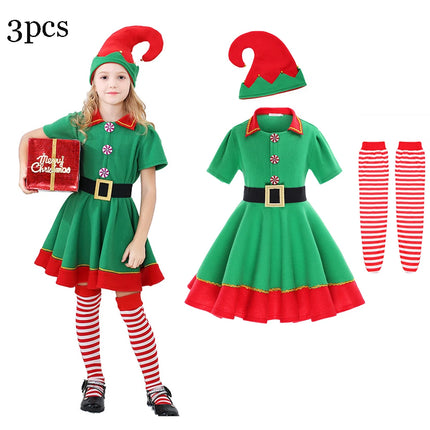 Baby Girl Xmas Party 2pc Velvet Dress Sets