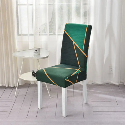 Home Geometric Dining Elastic Chair Slipcover