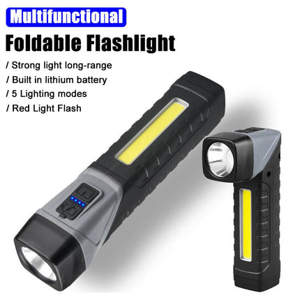 Multifunctional LED USB Rechargeable Camping Work Flashlight